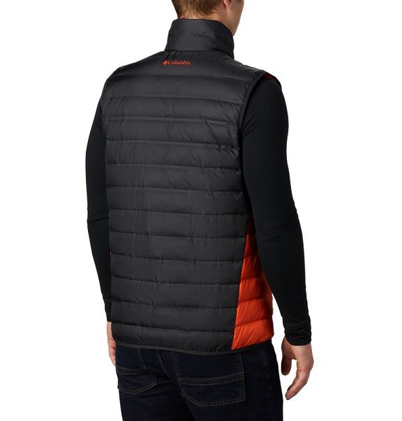 Columbia Collegiate Vest Black Orange For Men's NZ39578 New Zealand